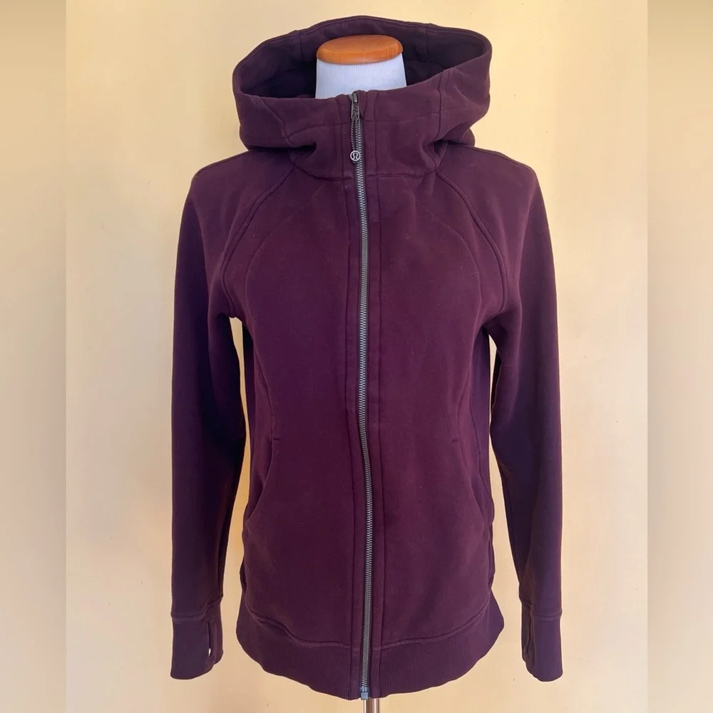 SOLD ❤️ Lululemon Black Cherry Scuba Hoodie 8/M - Picture 7 of 12